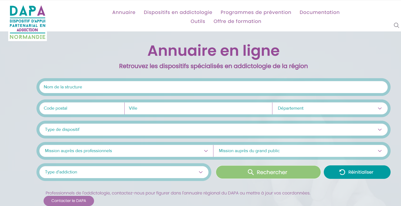 Dispositif d’Appui Partenarial en Addictions (DAPA) 