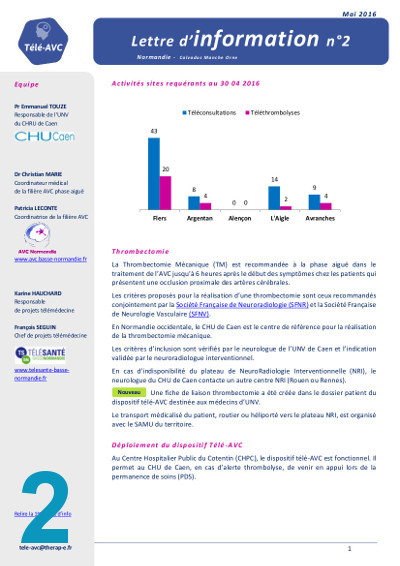 Télé-AVC_Lettre d'information n°2