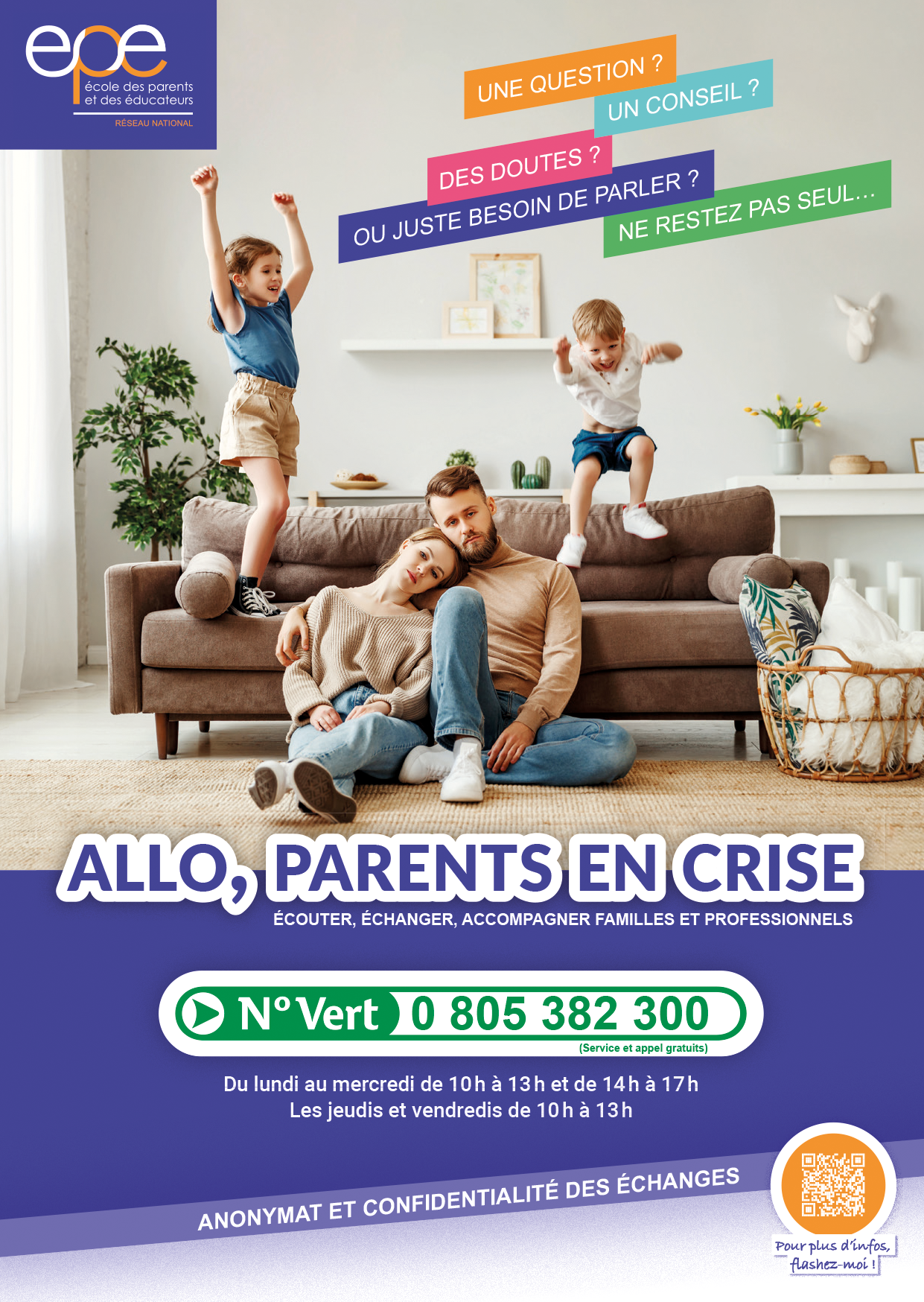 La ligne d'écoute du réseau des écoles des parents et d'éducateurs